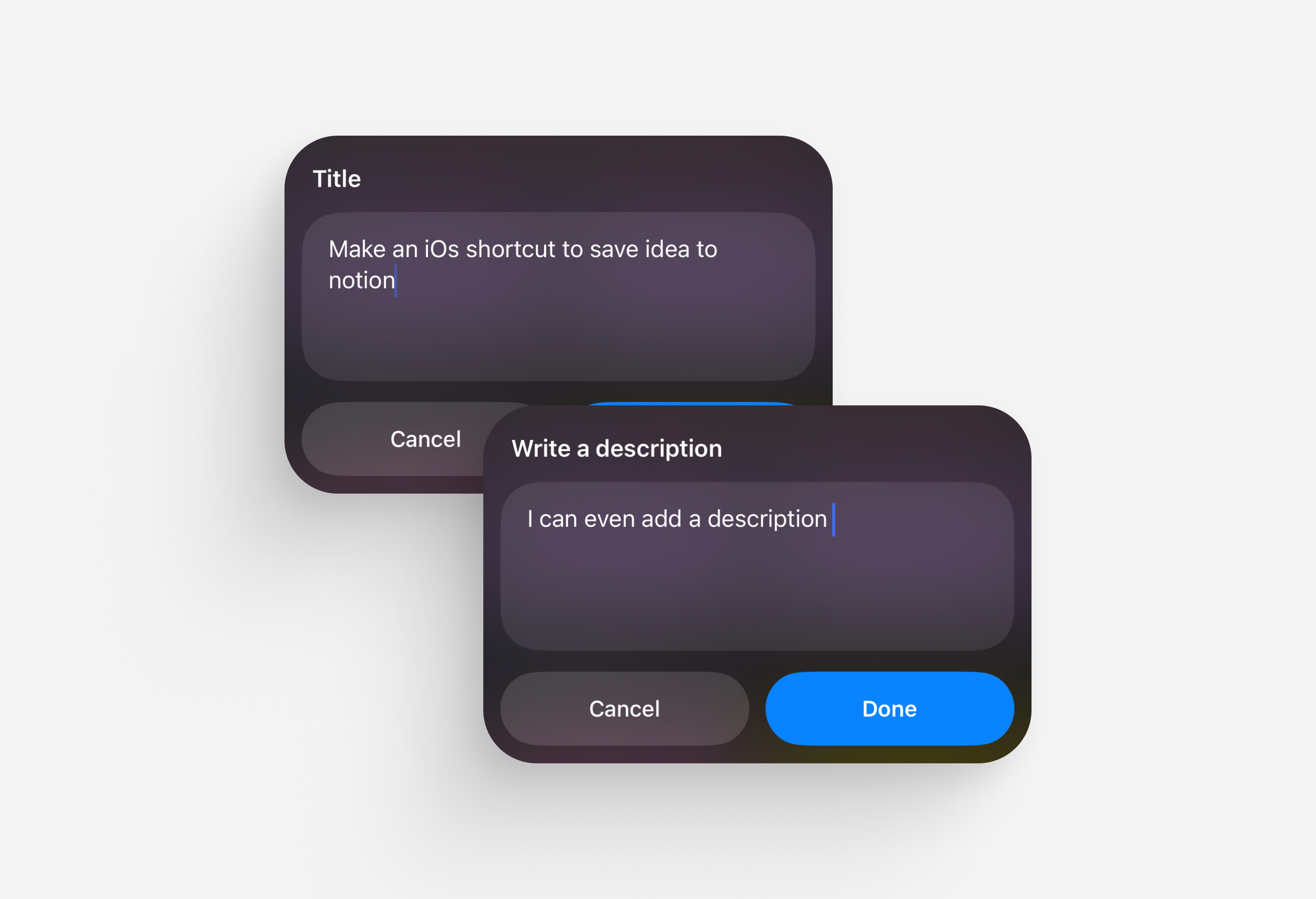 iOS Shortcut Integration